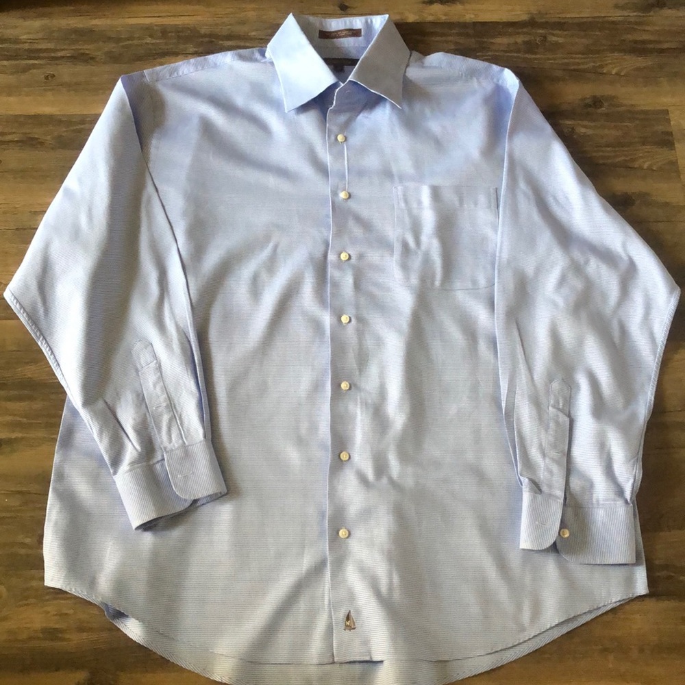 Men’s Nordstrom Blue Button Down Shirt size 17.5